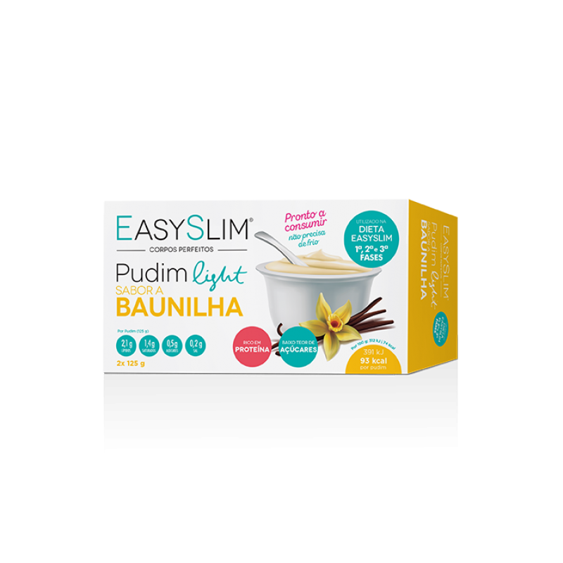 Easyslim Pudim Light Baunilha 250g, pudim