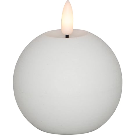 LED lys Real flame kuglelys Ø: 7,5 cm - hvid