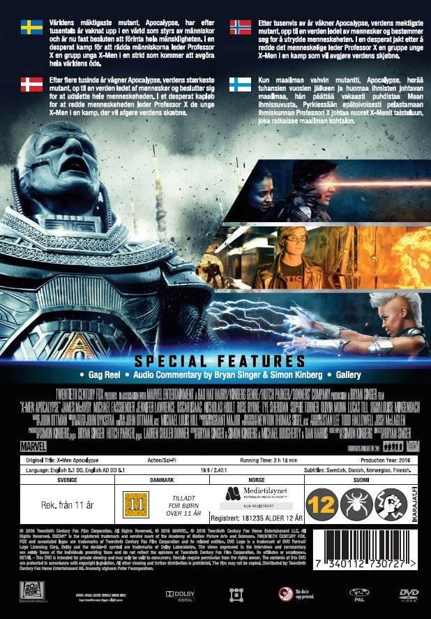 X-Men: Apocalypse - DVD