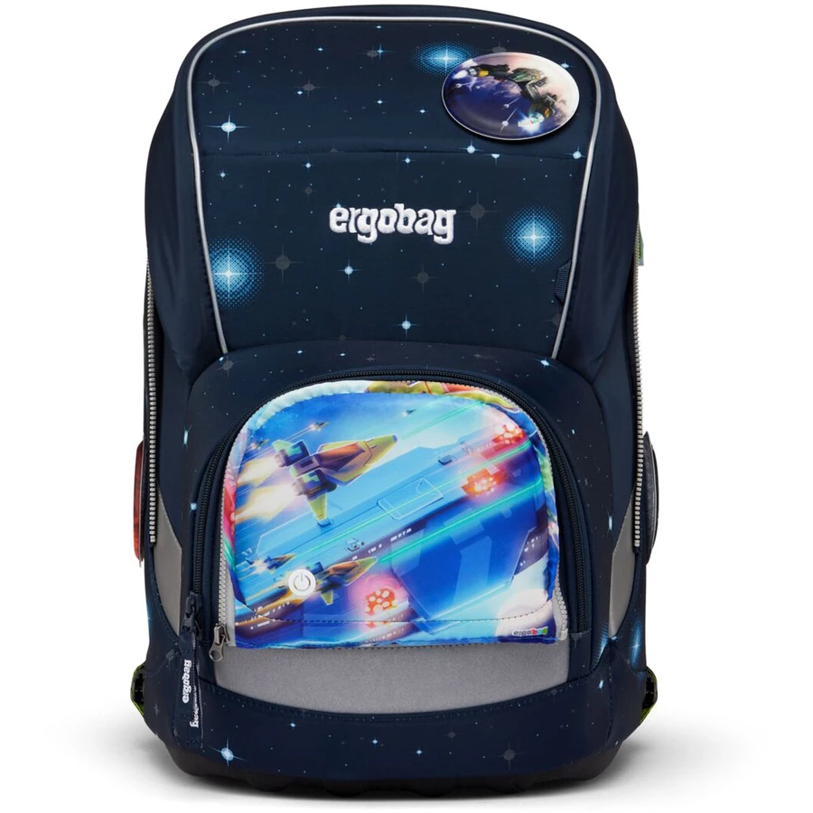 Ergobag Zubehör Pack  Cubo light Zippies LED - Zip Fronttasche Raumschiff