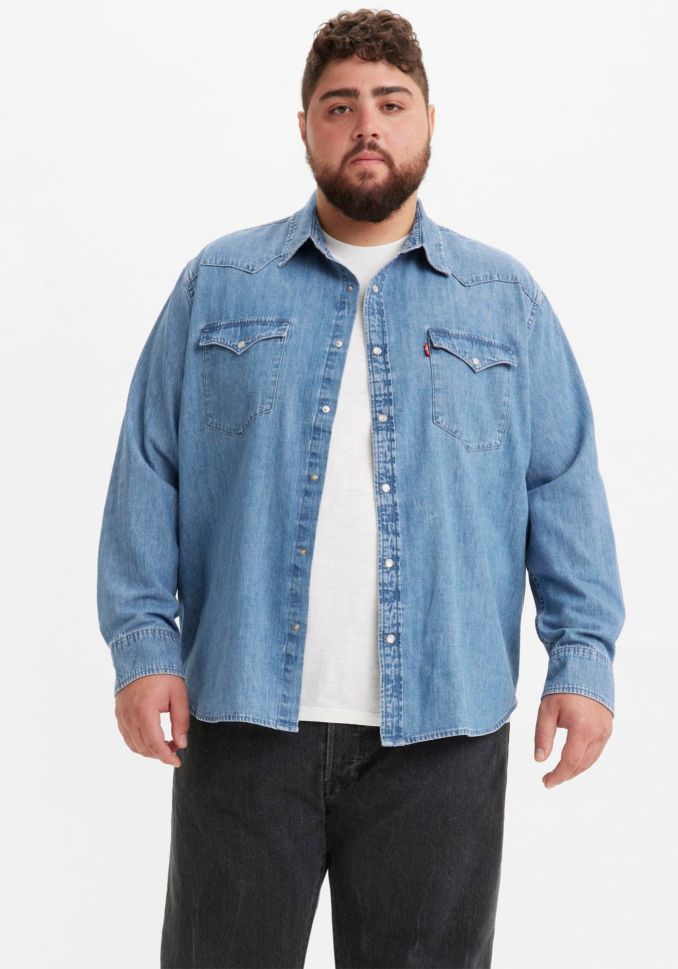 Levi's® Plus Jeanshemd , im Westernstyle