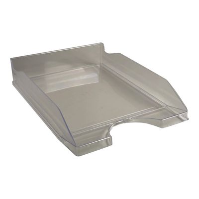 Exacompta Ecotray - Corbeille à courrier gris translucide