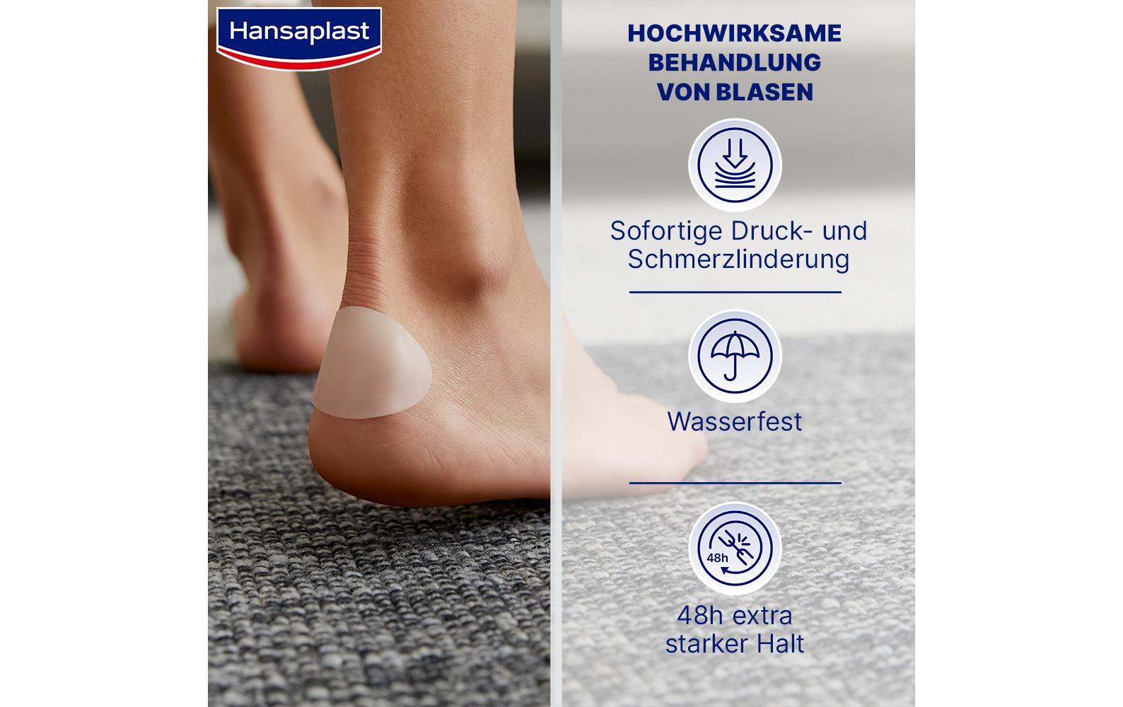 Blasenpflaster Ferse 5 StückSofortige Druck- und Schmerzlinderung