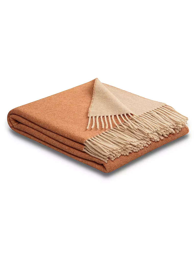 BIEDERLACK Tagesdecke - Plaid 130x170cm Henna Sand  orange