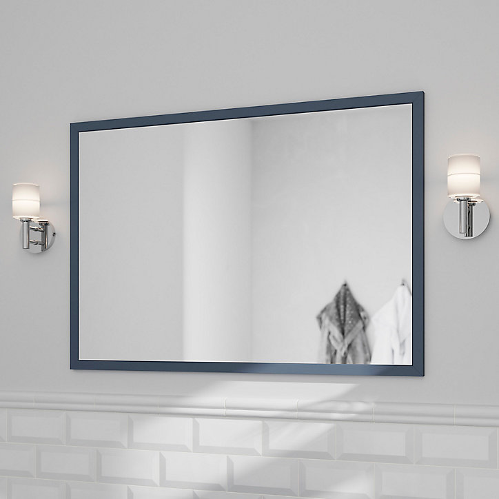 Miroir GoodHome Perma bleu 100 x 70 cm
