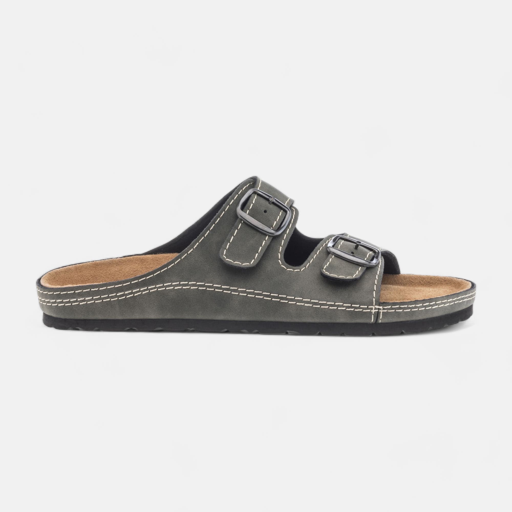 Mules semelle liège Homme kaki