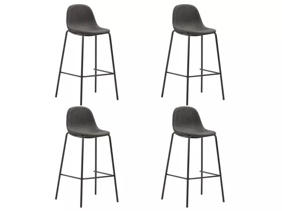 Ensemble de bar 5 pcs Tissu Gris foncé