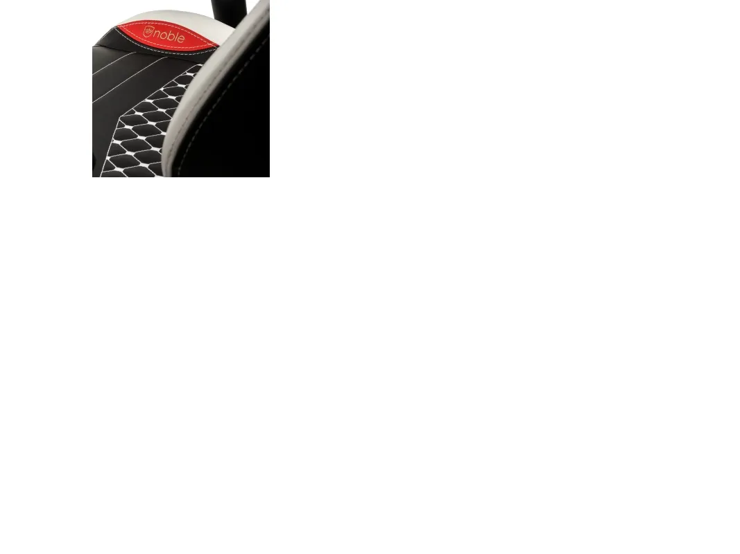 noblechairs EPIC Ægte læder Gaming Stol- Sort/hvid/rød