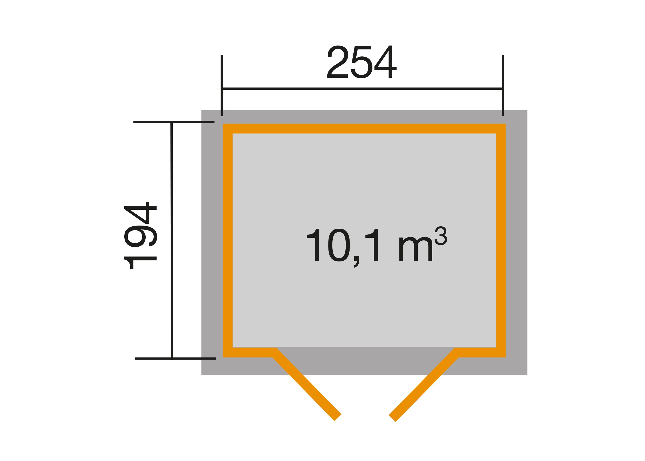 Gartenhaus 323 Gr.2, lasiert, 19 mm
