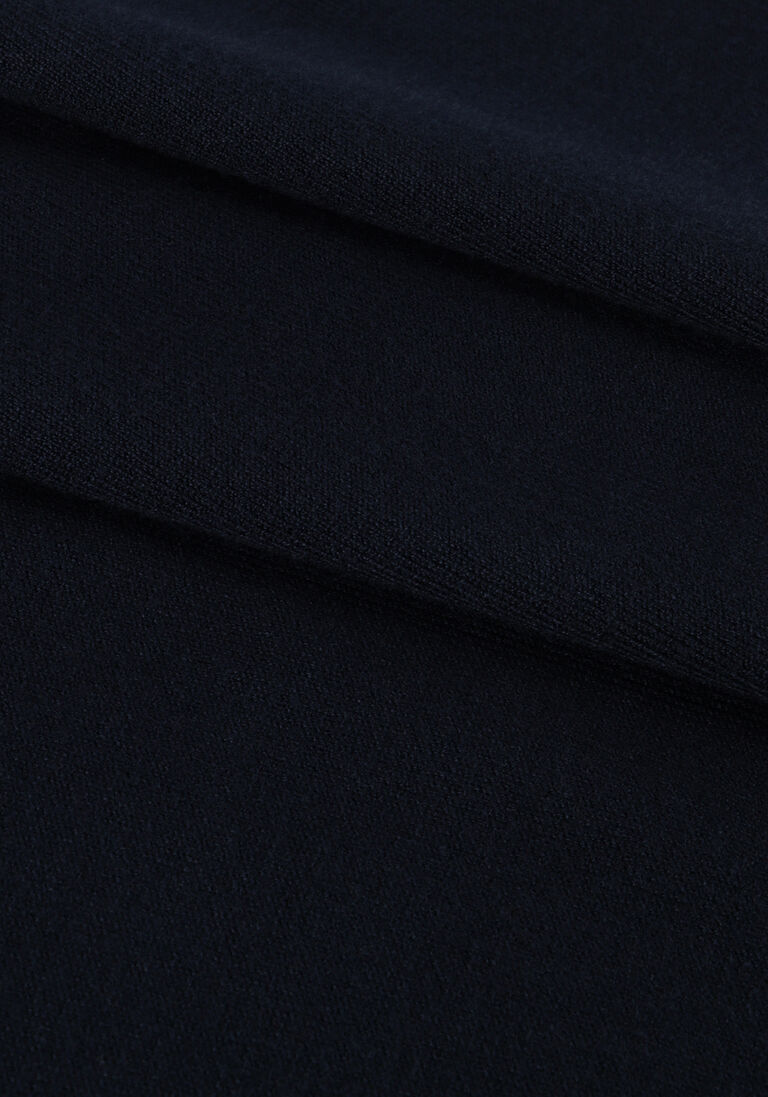 PUREWHITE donkerblauwe purewhite trui essential knit half zip ls