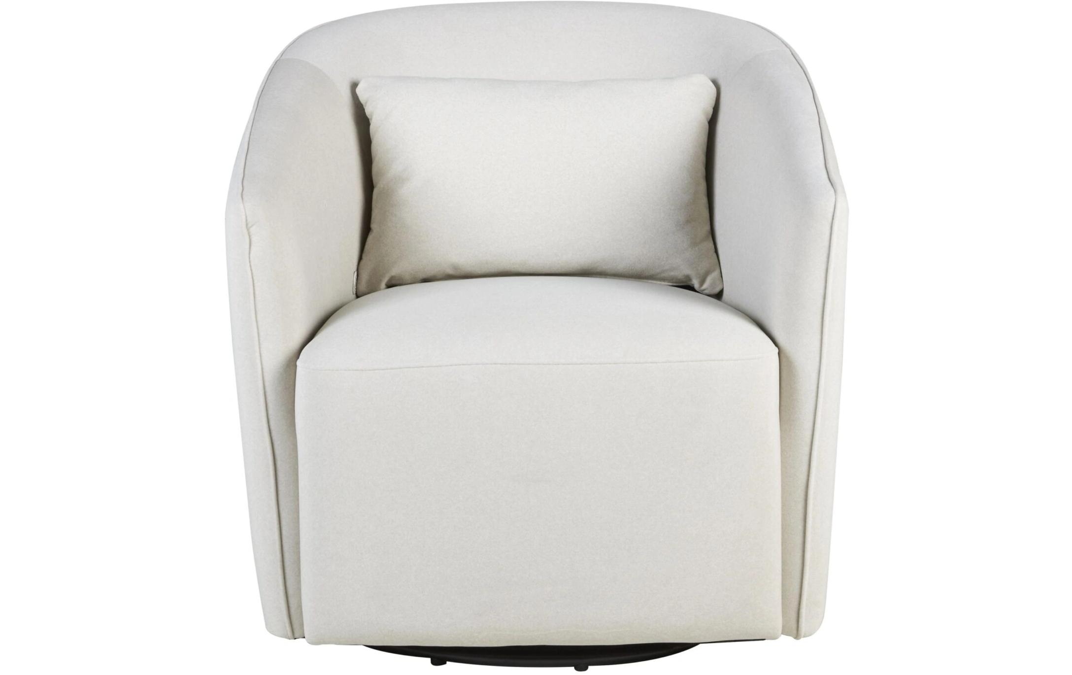 Dreh- und Gleitsessel Gomi Mohair Beige<br>Gemütlicher Sessel