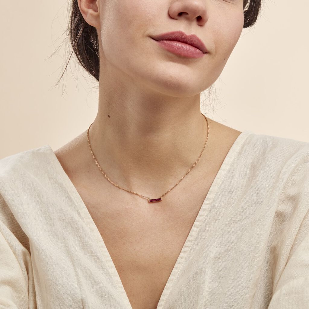 Collier Plaqué Or Linnert Spinelles