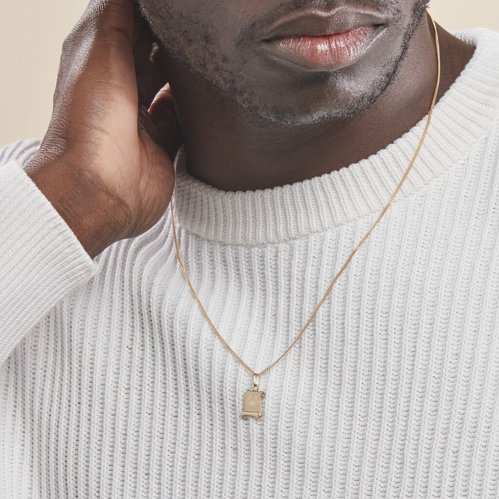 Pendentif Lamie Zodiaque Parchemin Or Jaune
