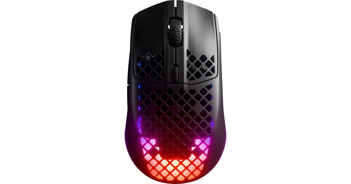 SteelSeriesAerox 3 Wireless - Onyx gaming muis  (Zwart, 18.000 dpi, RGB leds)