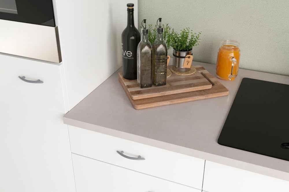 Smart Möbel Spüle mit Unterschrank 100 cm – Weiß – Küchenspüle mit Arbeitsplatte & Edelstahl-Spülbecken – kompakter Spülenunterschrank für Single-Küche oder kleine Küchenzeile