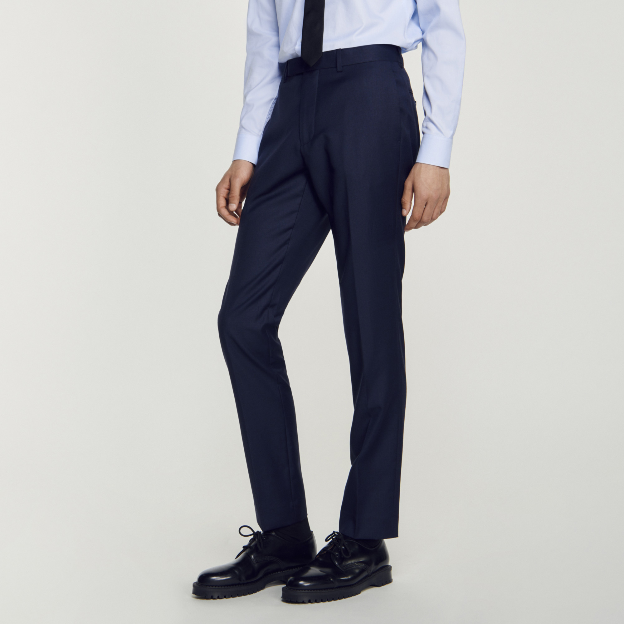 Pantalon de costume en laine stretch