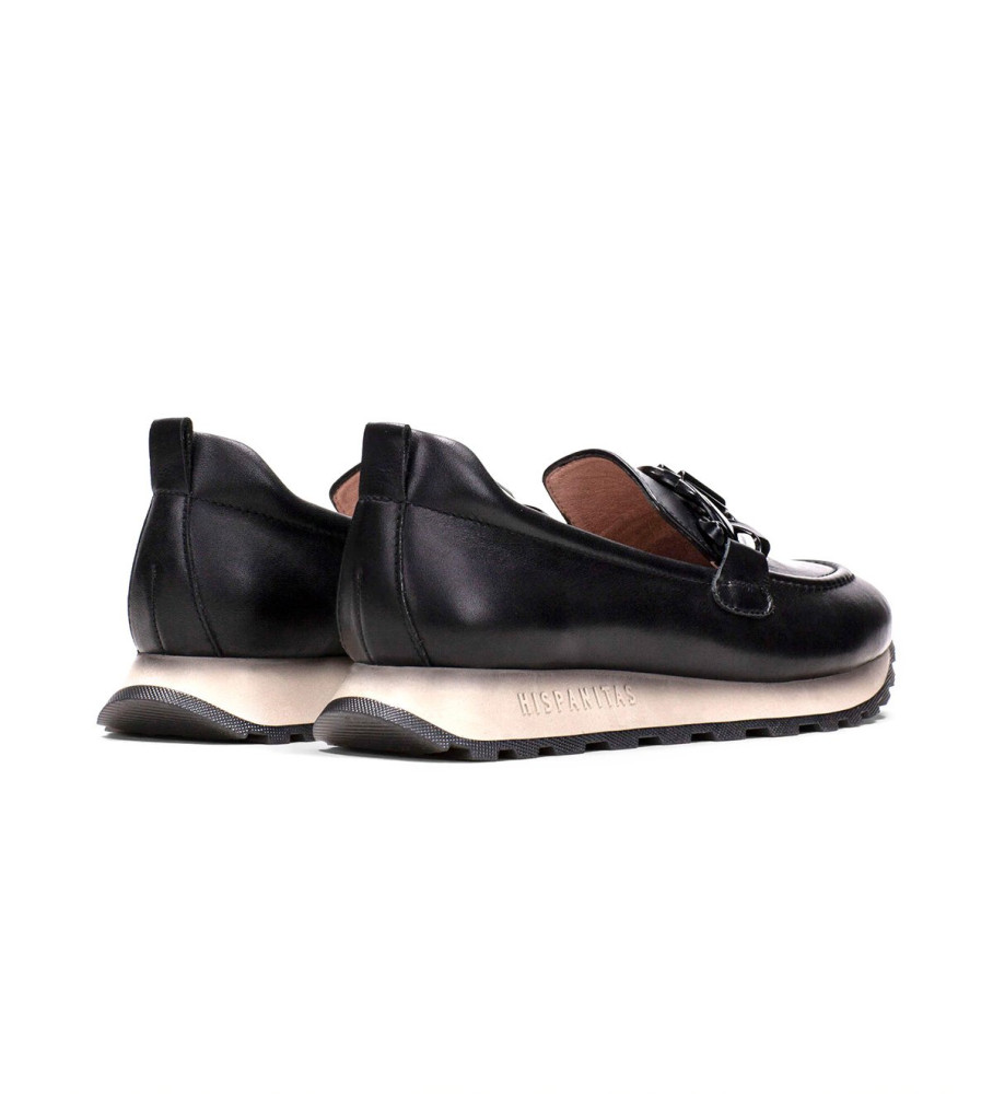 Mocassins de couro Hispanitas Preto Loira