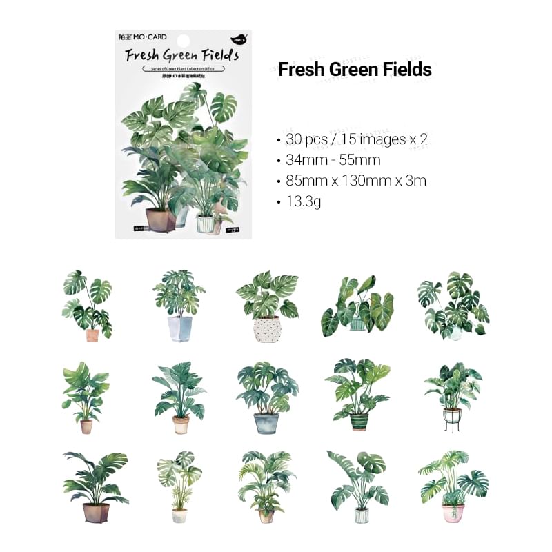Milena - Plant PET-sticker (verschillende ontwerpen)