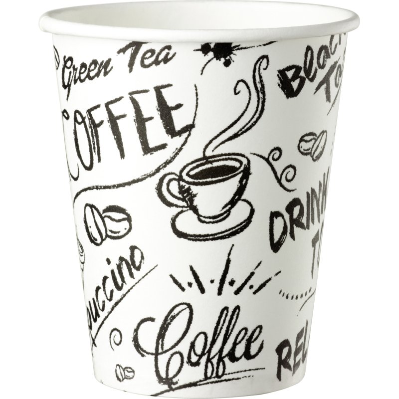 Gobelet en carton Graffiti Bruneau - 25 cl - Lot de 100