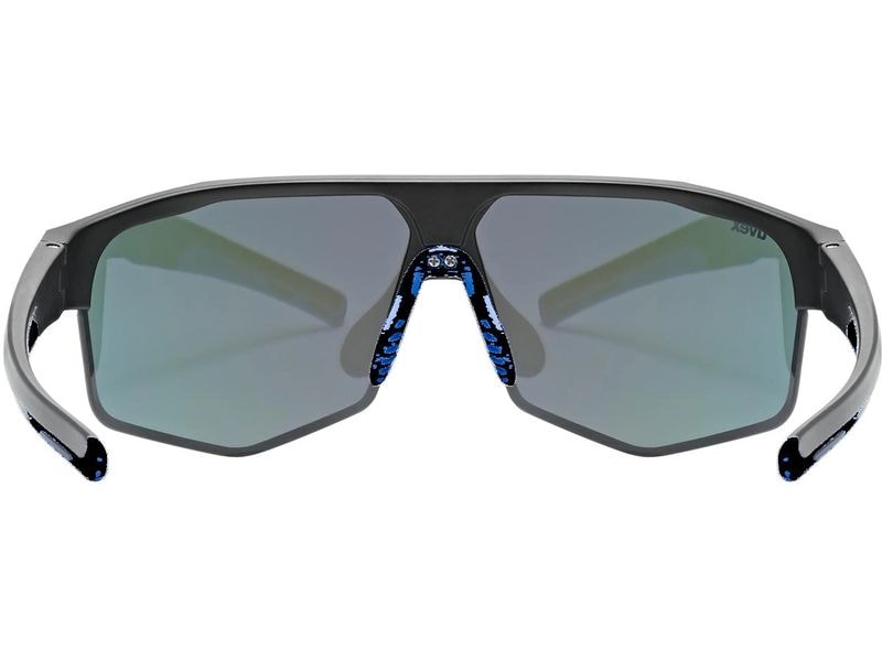 uvex Sportbrille Axos Set, S3 / S0 Black matt/Mirror blue Sportbrille