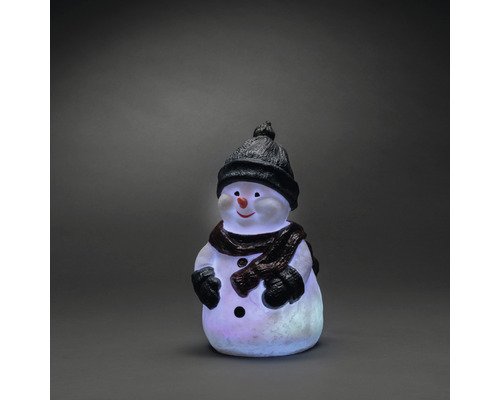 Konstsmide LED Plastic Sneeuwpop, 1 LED, veelkleurig licht inclusief RGB-kleurverandering