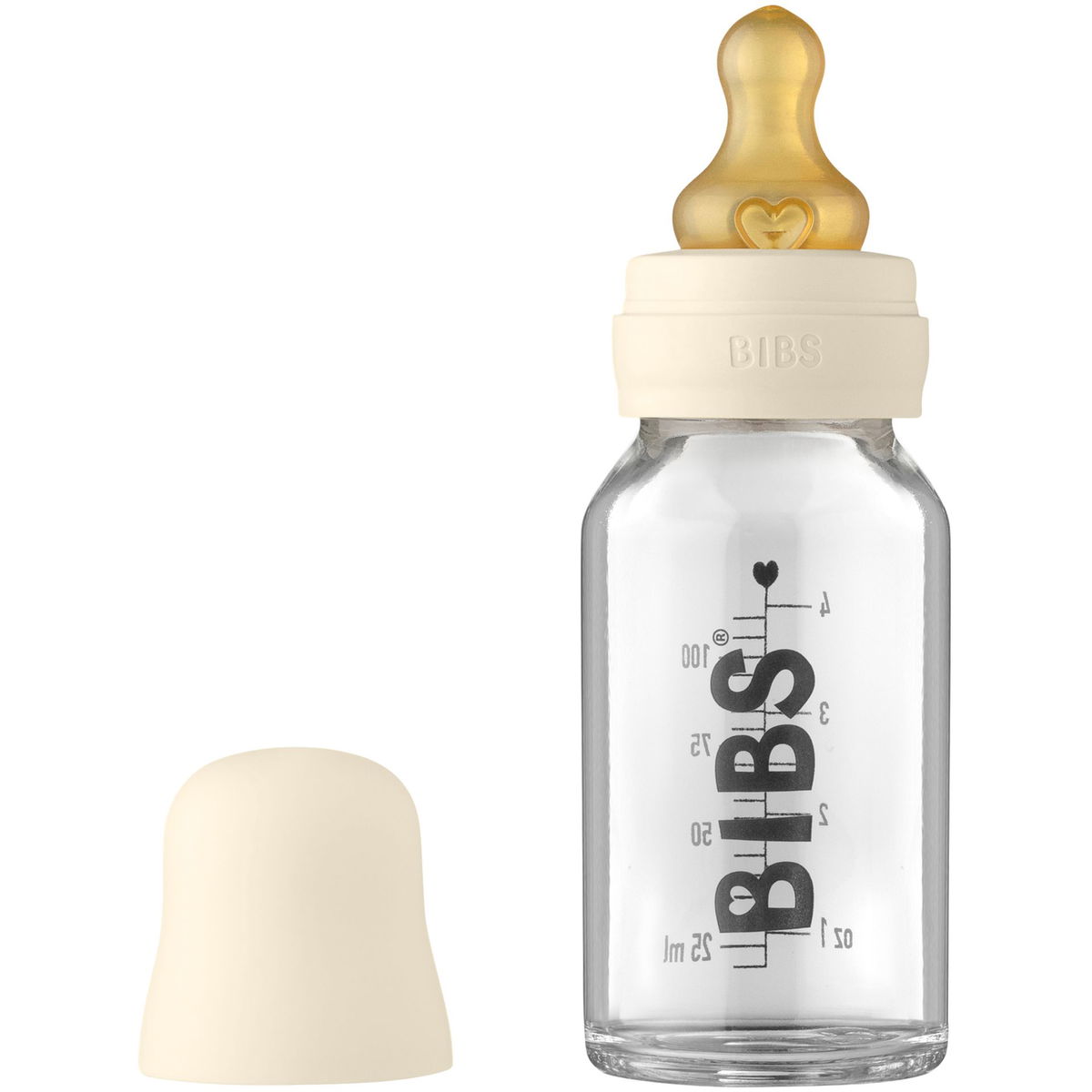 BIBSBIBS   Baby Glasflaschen ivory 110ml