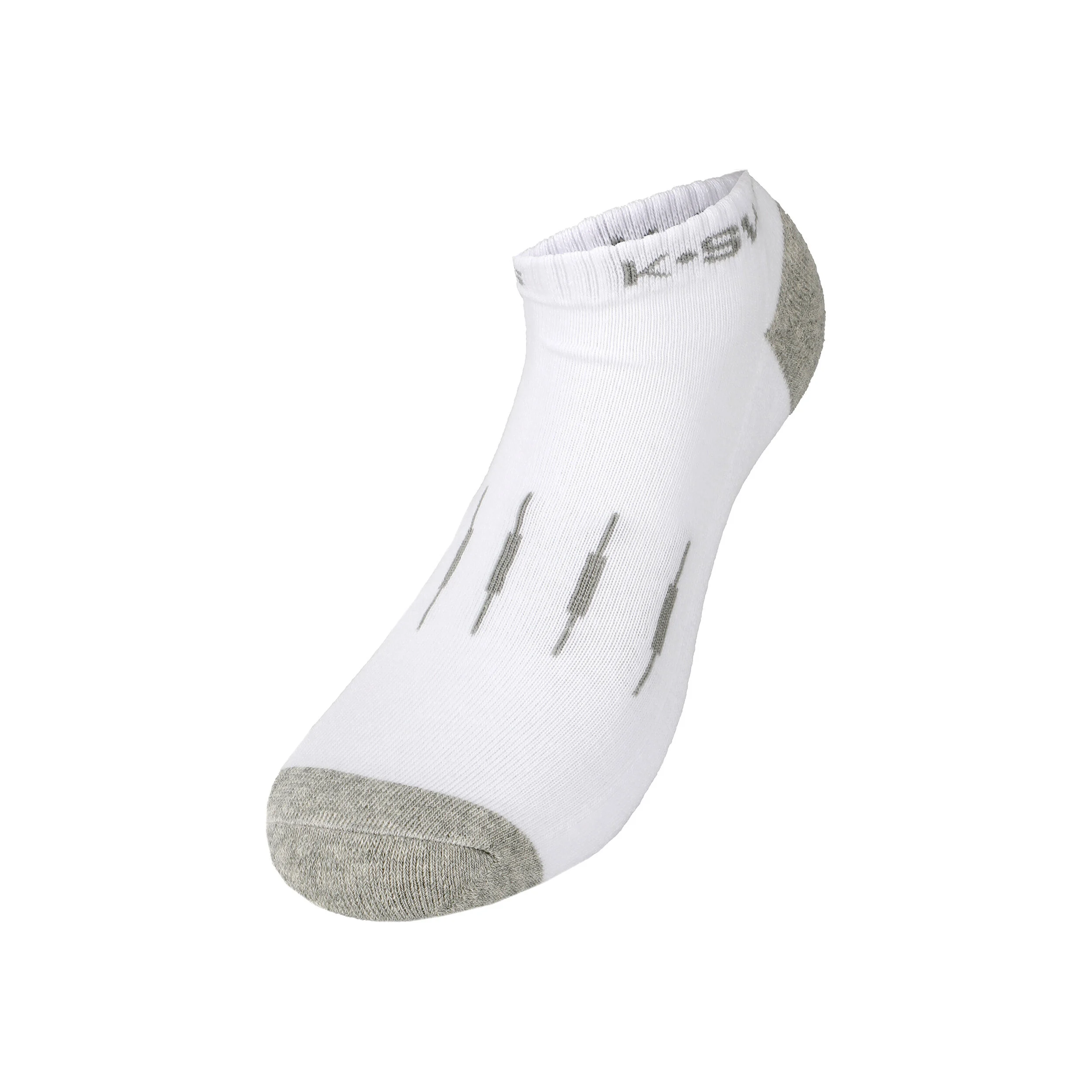 K-Swiss Chaussettes De Tennis Pack De 3 Femmes - Blanc , Gris Clair