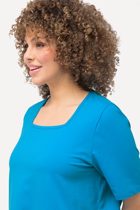 T-Shirt, A-Linie, Carree-Ausschnitt, Halbarm