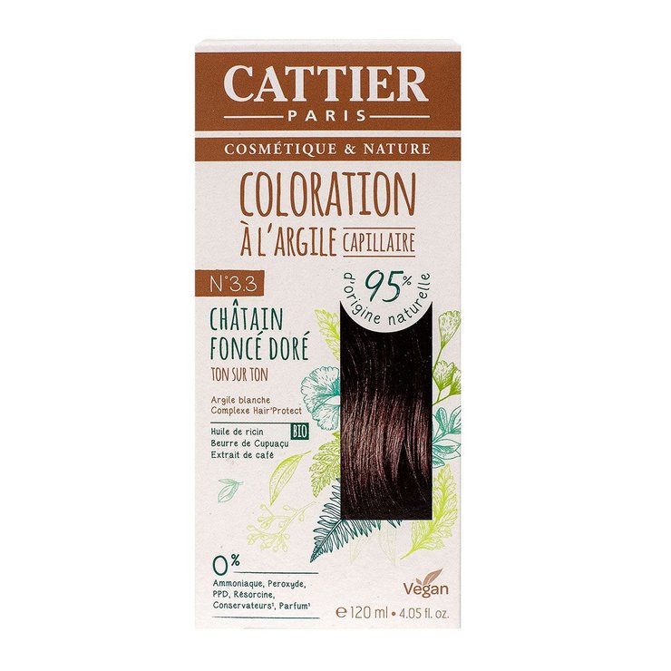 Kit capillaire à l'argile coloration n°3.3 châtain foncé doré 120ml