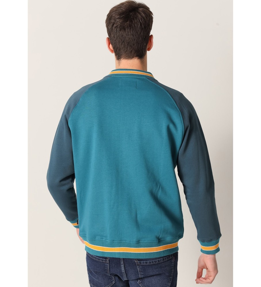 Jaqueta Bomber Six Valves Turquesa e Amarela