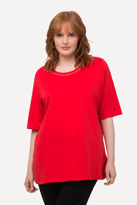 T-Shirt, A-Linie, Rundhals, Halbarm, Pima Cotton