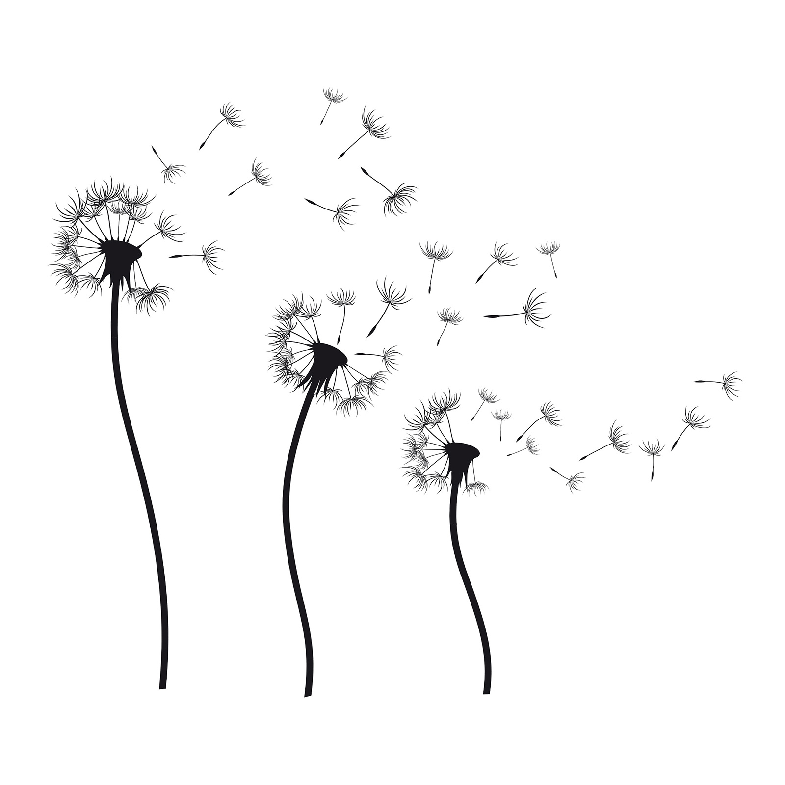 Wandtattoo - Pusteblumen-Motiv - selbstklebend