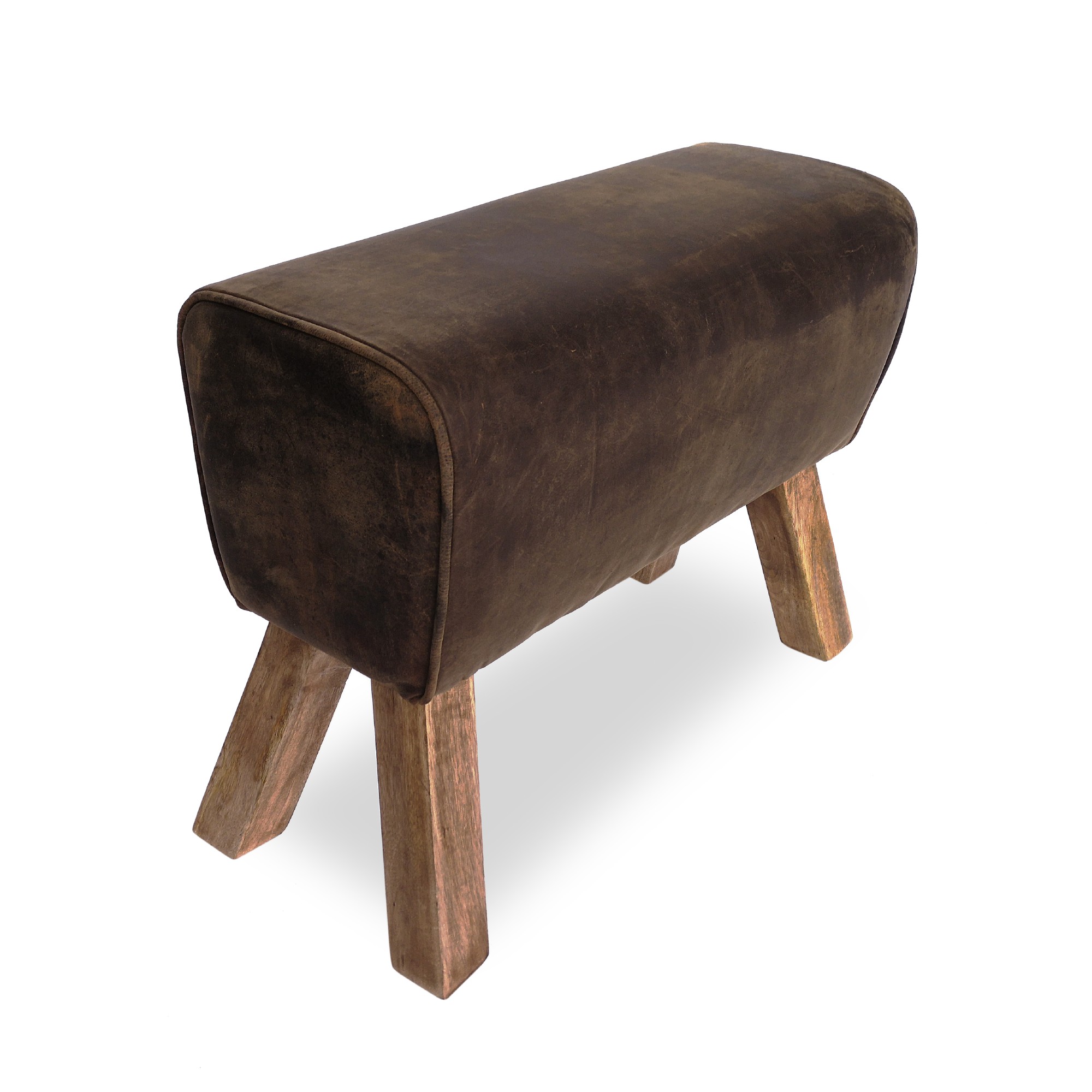 Sitzbock 'Buffalo', braun, B 69 cm, H 52 cm, T 30 cm von fischer's lagerhaus