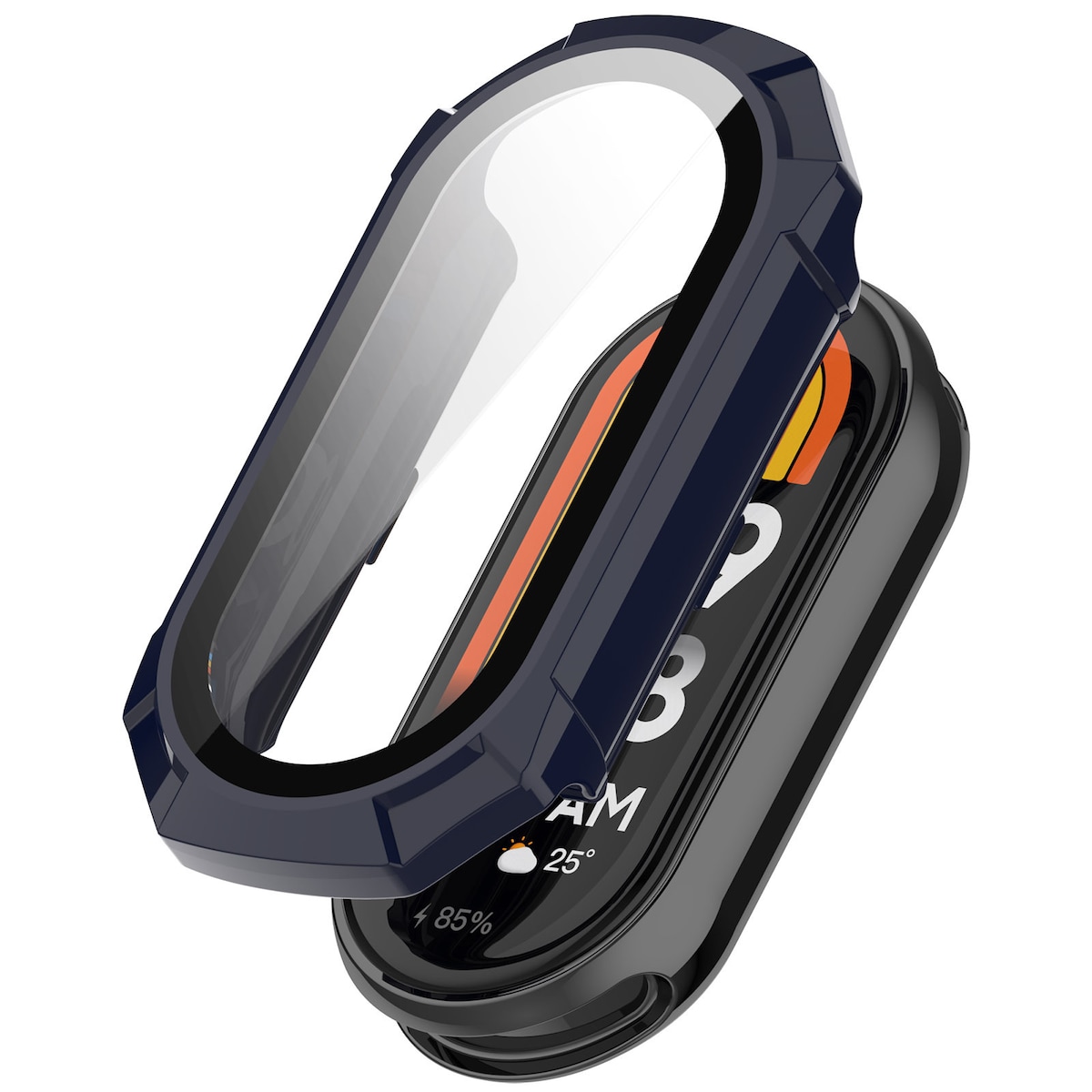 Smart klokkedeksel med skjermbeskytter Mørke blå Mi Band 8