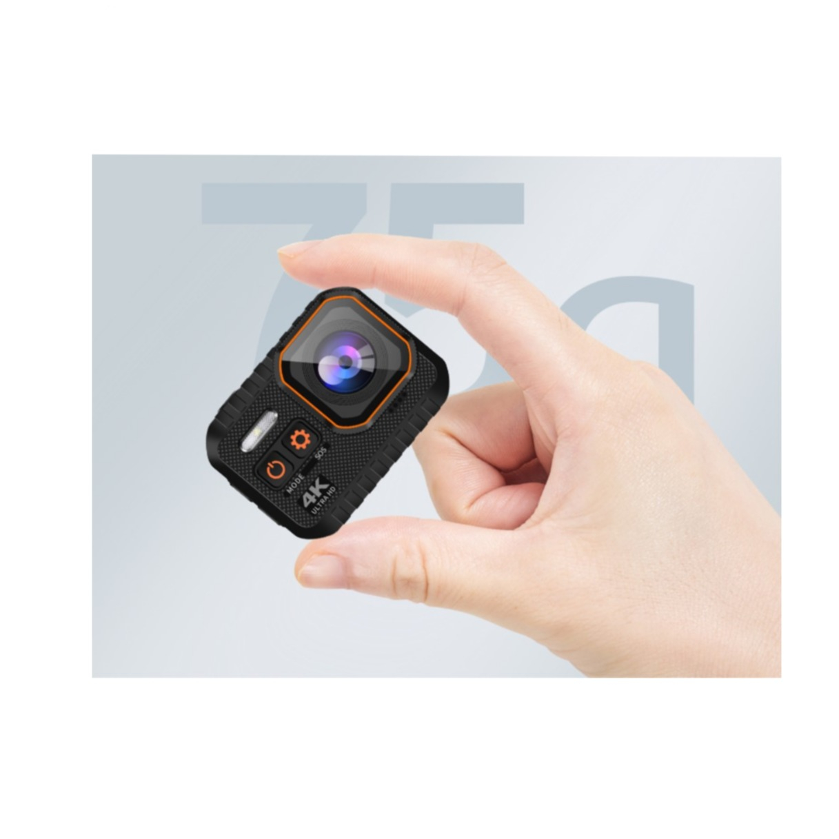 4K@60fps Ultra HD Action Cam WiFi Kamera 170° Weitwinkel 2“ IPS Display Micro SD Kartenslot und Fernauslöser   Halterungen (IP44) - Schwarz