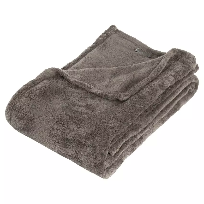 Plaid doux (180 cm) Tendresse Taupe