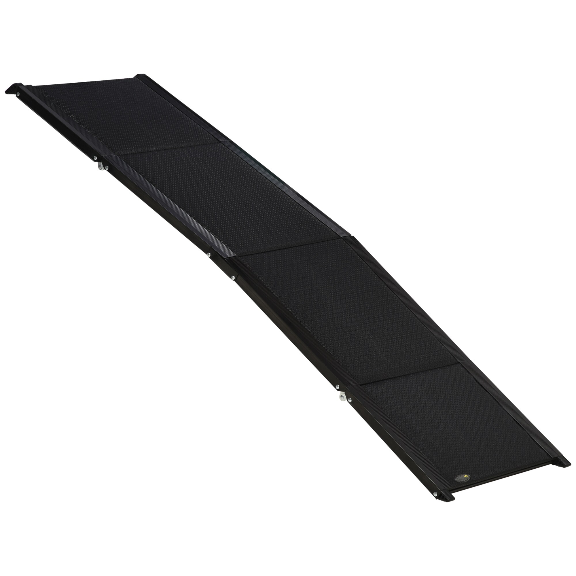 PawHut Haustierrampe faltbar mit Griff schwarz 158L x 43,5B x 2,5H cm