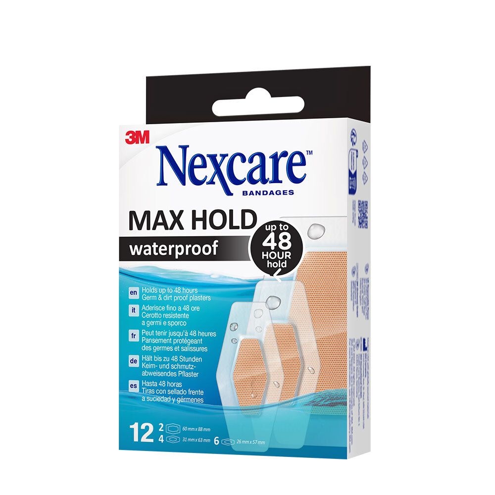 Nexcare™ Max Hold waterproof Pflasterstrips 3 Größen