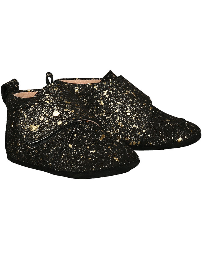 Klett-Hausschuhe BLACK GLITTER in schwarz