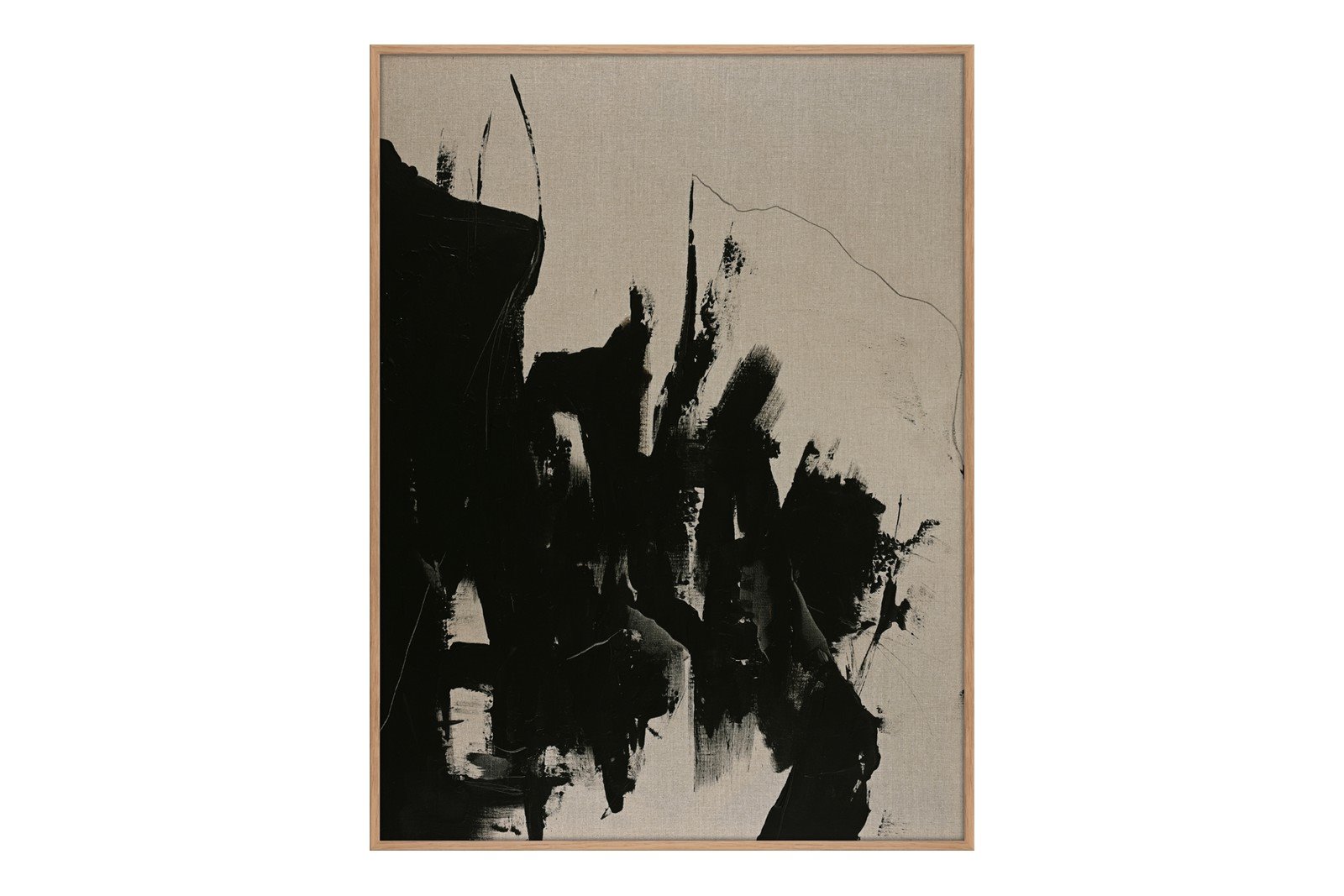Without 90x120 cm Oak Frame