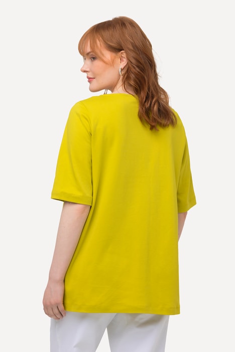 T-Shirt, A-Linie, Rundhals, Halbarm, Pima Cotton