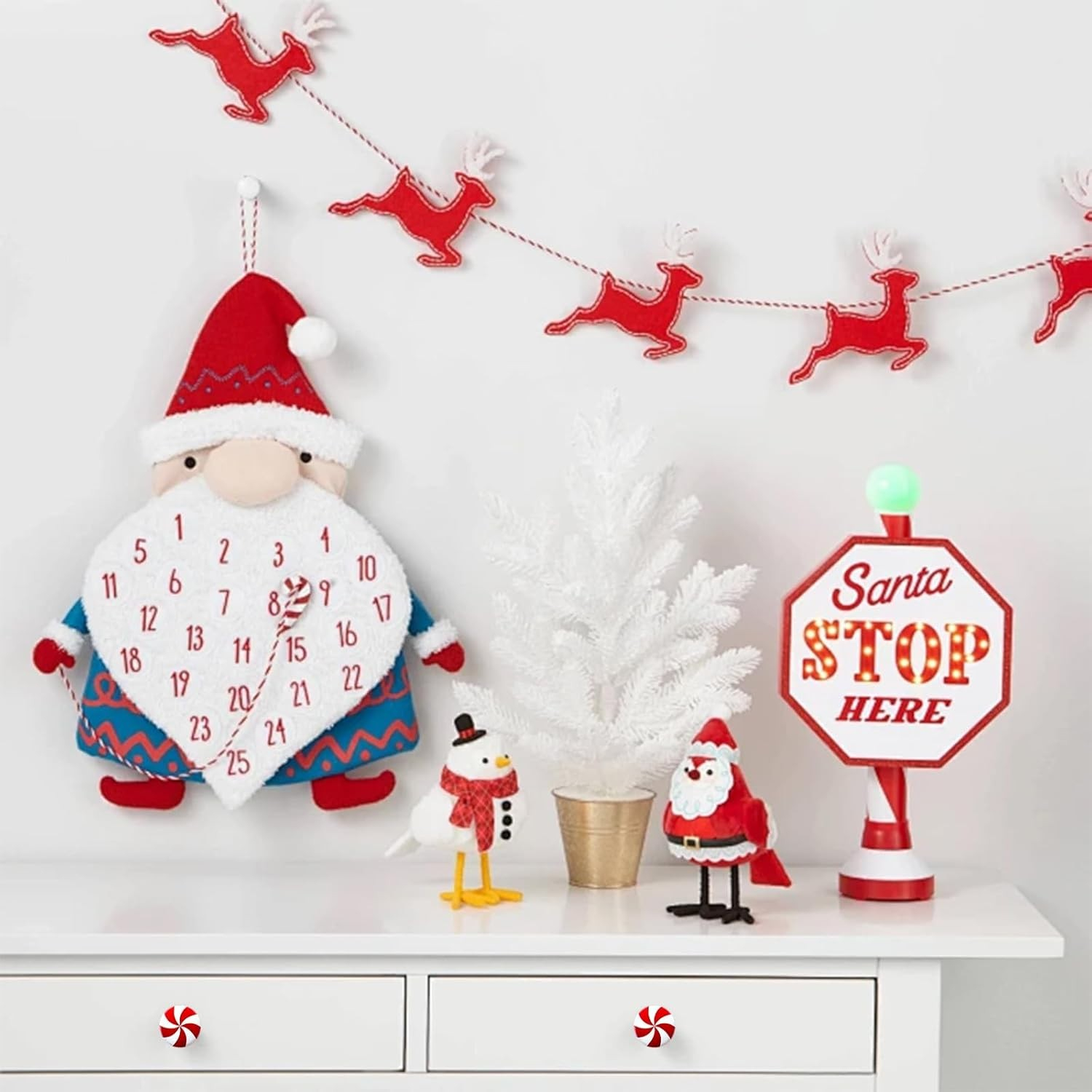 (2er Set) Ø4cm Silikon Weihnachts Schrankgriff Abdeckung Möbelgriff Schutz Hülle für Kommoden / Schränke / Schubladen / Türen - Lollipop