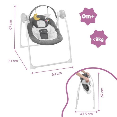Balancelle Confort Multifonctions Moonlight + Adaptateur - BADABULLE