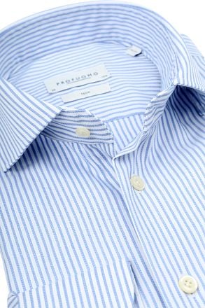 Profuomo Shirt Extra Lange Mouwen Travel Streep Lichtblauw PPWH10059A-M kopen