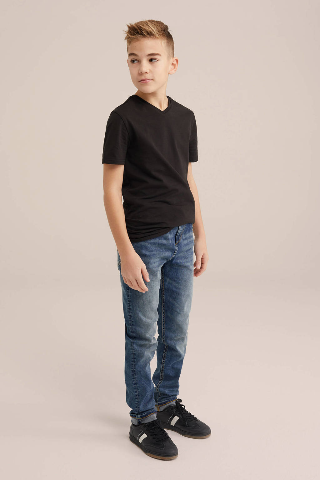 WE Fashion T-shirt - set van 2 zwart