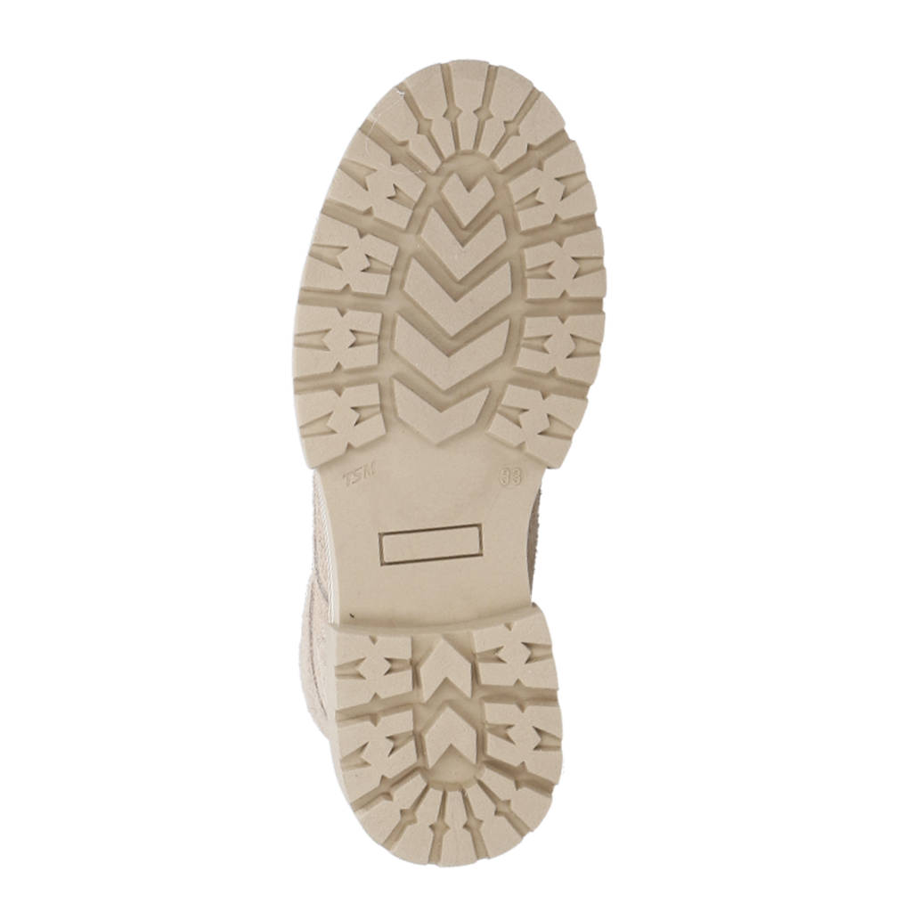 Hip suède veterboots taupe
