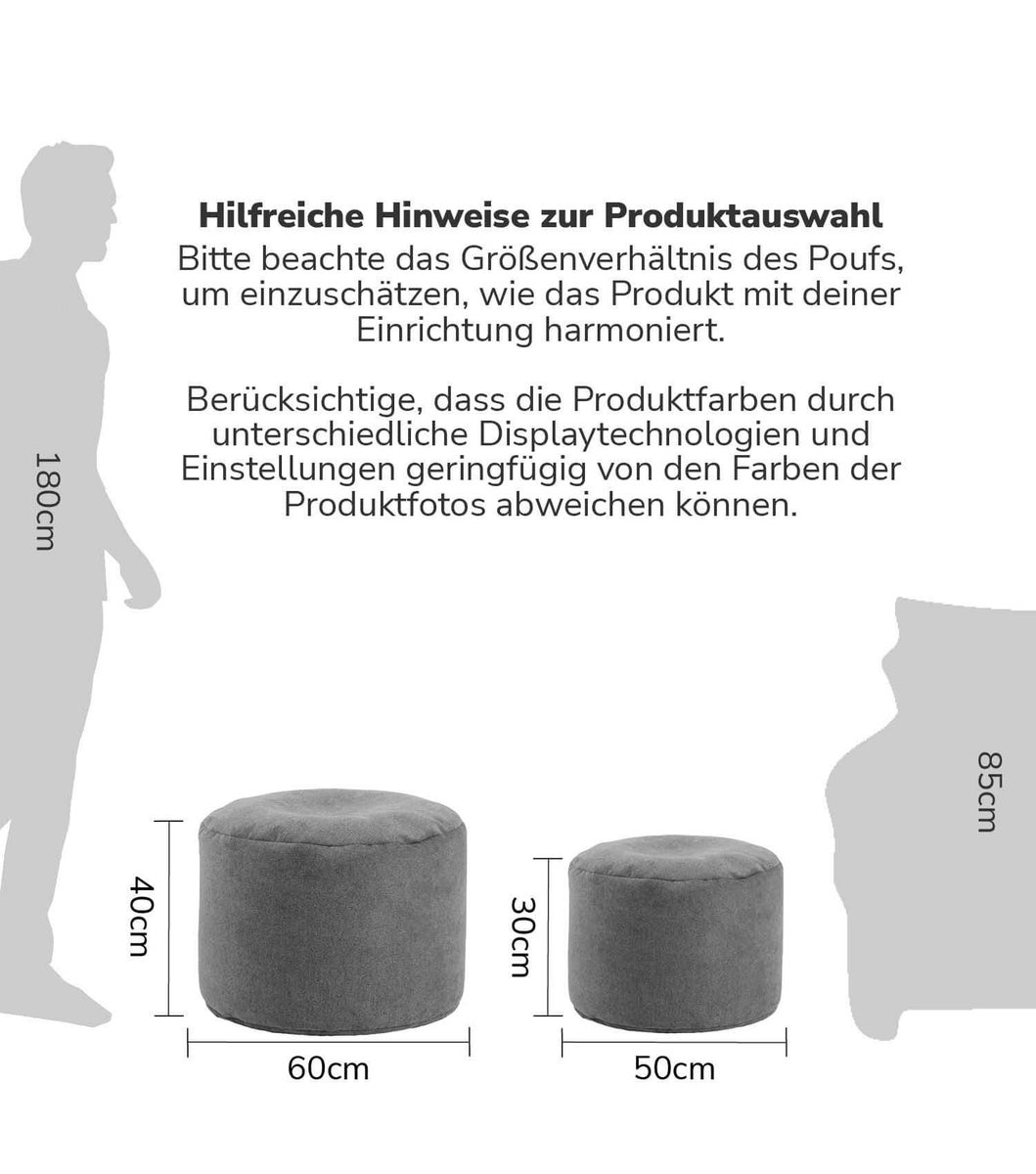 mokebo mini poef of kruk 'The Resting Pouf', bijzettafel, zitkruk of voetenbank in antraciet