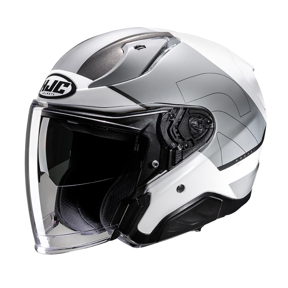 HJC - Casque RPHA 31 Chelet MC10 / Blanc / Argent / Brillant