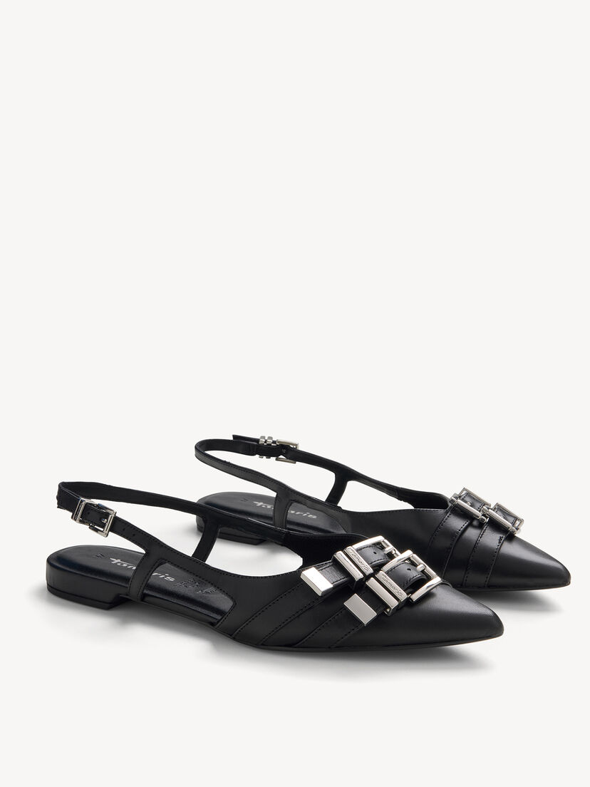 Leren Slingpumps - zwart