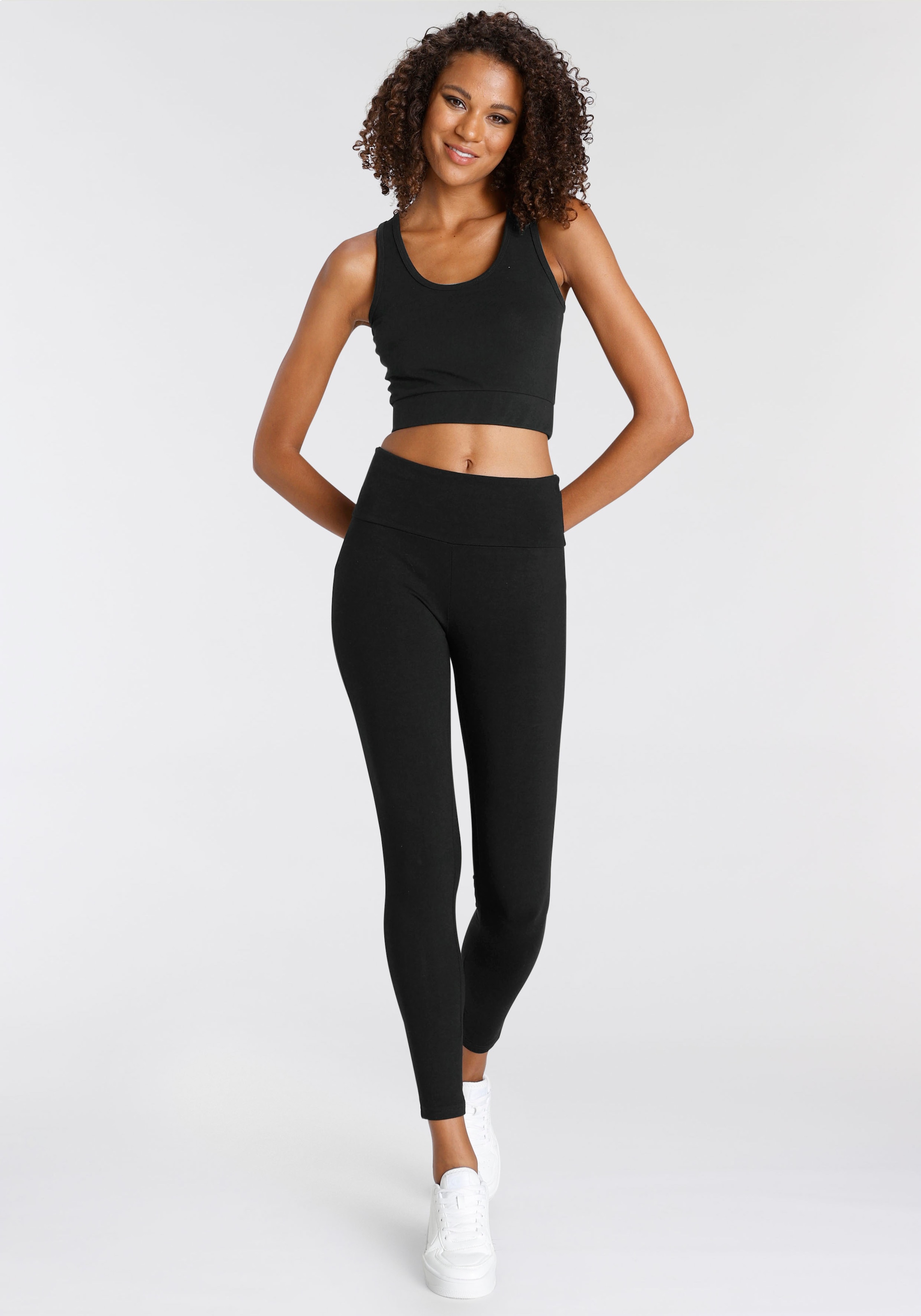 LASCANA Leggings  mit breitem Bündchen